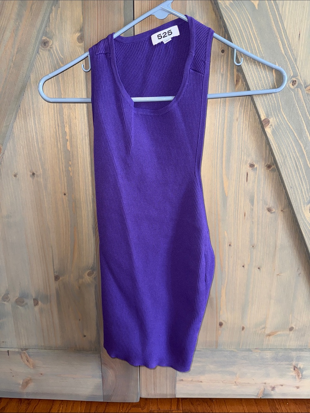 525 America Purple Ribbed Racerback Tank Top - Picture 2 of 4